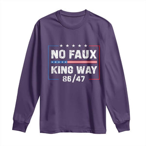 Snarky No Kings In America Long Sleeve Shirt No Faux King Way 86 47 TS10 Purple Print Your Wear