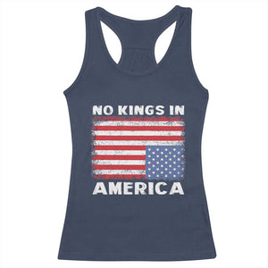 Snarky No Kings In America Racerback Tank Top 86 47 No Faux King Way US Flag Upside Down TS10 Navy Print Your Wear