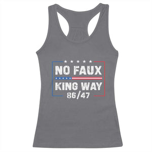 Snarky No Kings In America Racerback Tank Top No Faux King Way 86 47 TS10 Charcoal Print Your Wear