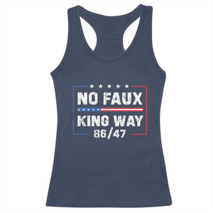 Snarky No Kings In America Racerback Tank Top No Faux King Way 86 47 TS10 Navy Print Your Wear
