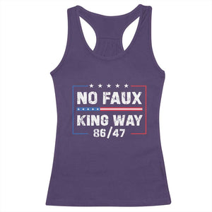 Snarky No Kings In America Racerback Tank Top No Faux King Way 86 47 TS10 Purple Print Your Wear