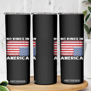 Snarky No Kings In America Skinny Tumbler 86 47 No Faux King Way US Flag Upside Down TS10 Print Your Wear