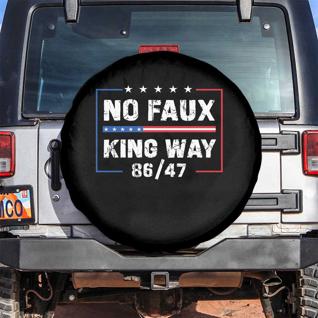 Snarky No Kings In America Spare Tire Cover No Faux King Way 86 47 TS10 No hole Black Print Your Wear