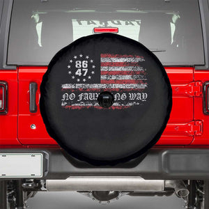 Snarky No Kings In America Spare Tire Cover No Faux King Way 86 47 US Flag Impeach 47 TS10 Black Print Your Wear