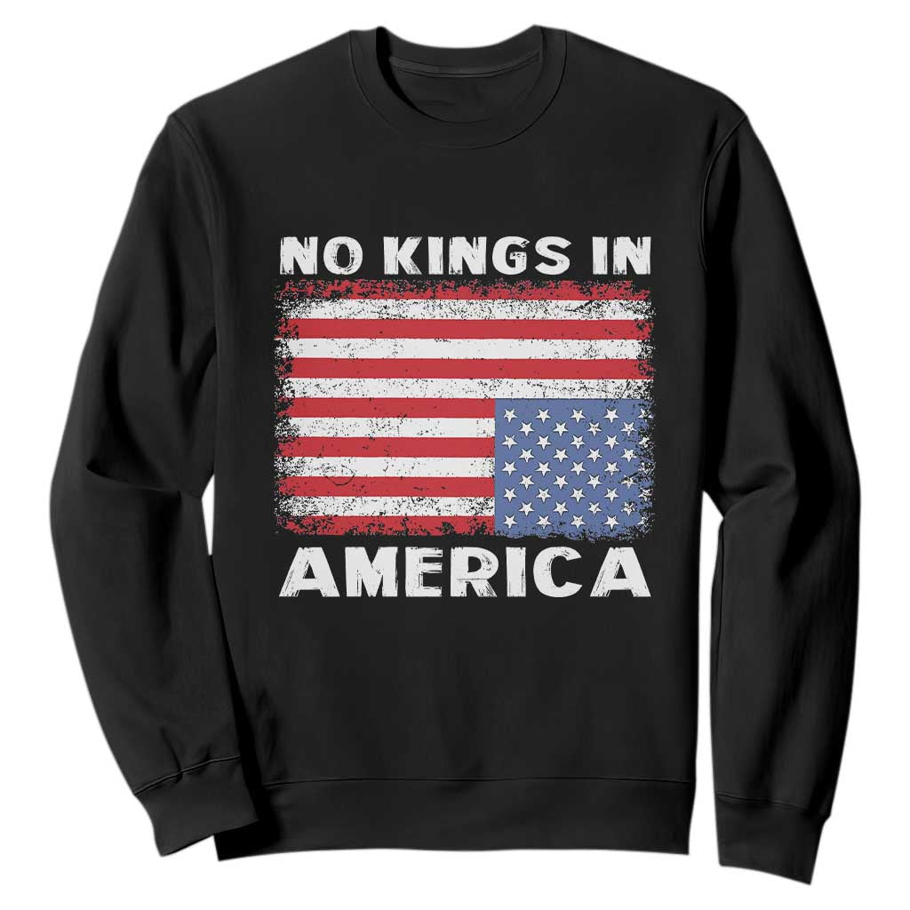 Snarky No Kings In America Sweatshirt 86 47 No Faux King Way US Flag Upside Down TS10 Black Print Your Wear