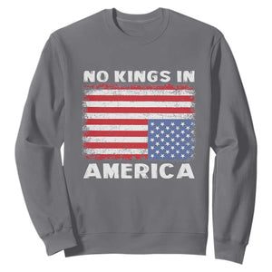 Snarky No Kings In America Sweatshirt 86 47 No Faux King Way US Flag Upside Down TS10 Charcoal Print Your Wear