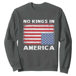 Snarky No Kings In America Sweatshirt 86 47 No Faux King Way US Flag Upside Down TS10 Dark Heather Print Your Wear