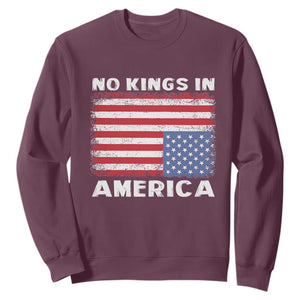 Snarky No Kings In America Sweatshirt 86 47 No Faux King Way US Flag Upside Down TS10 Maroon Print Your Wear