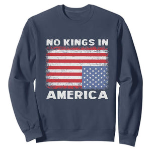 Snarky No Kings In America Sweatshirt 86 47 No Faux King Way US Flag Upside Down TS10 Navy Print Your Wear