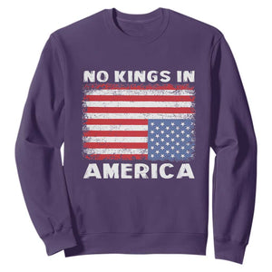 Snarky No Kings In America Sweatshirt 86 47 No Faux King Way US Flag Upside Down TS10 Purple Print Your Wear