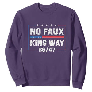 Snarky No Kings In America Sweatshirt No Faux King Way 86 47 TS10 Purple Print Your Wear