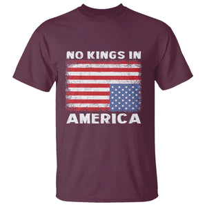 Snarky No Kings In America T Shirt 86 47 No Faux King Way US Flag Upside Down TS10 Maroon Print Your Wear