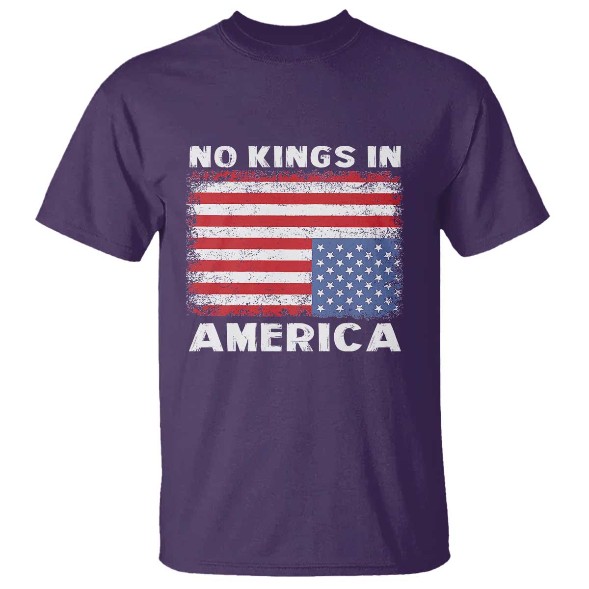 Snarky No Kings In America T Shirt 86 47 No Faux King Way US Flag Upside Down TS10 Purple Print Your Wear