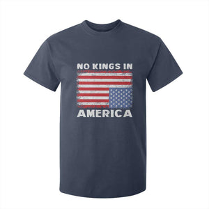 Snarky No Kings In America T Shirt For Kid 86 47 No Faux King Way US Flag Upside Down TS10 Navy Print Your Wear