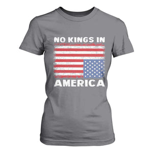 Snarky No Kings In America T Shirt For Women 86 47 No Faux King Way US Flag Upside Down TS10 Charcoal Print Your Wear