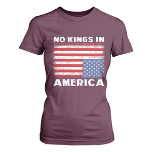 Snarky No Kings In America T Shirt For Women 86 47 No Faux King Way US Flag Upside Down TS10 Maroon Print Your Wear