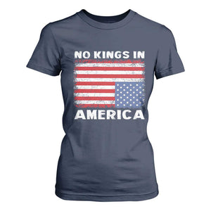 Snarky No Kings In America T Shirt For Women 86 47 No Faux King Way US Flag Upside Down TS10 Navy Print Your Wear