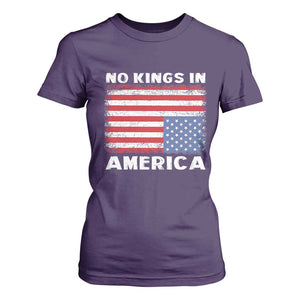 Snarky No Kings In America T Shirt For Women 86 47 No Faux King Way US Flag Upside Down TS10 Purple Print Your Wear
