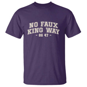Snarky No Kings In America T Shirt No Faux King Way 86 47 Vintage Retro TS10 Purple Print Your Wear