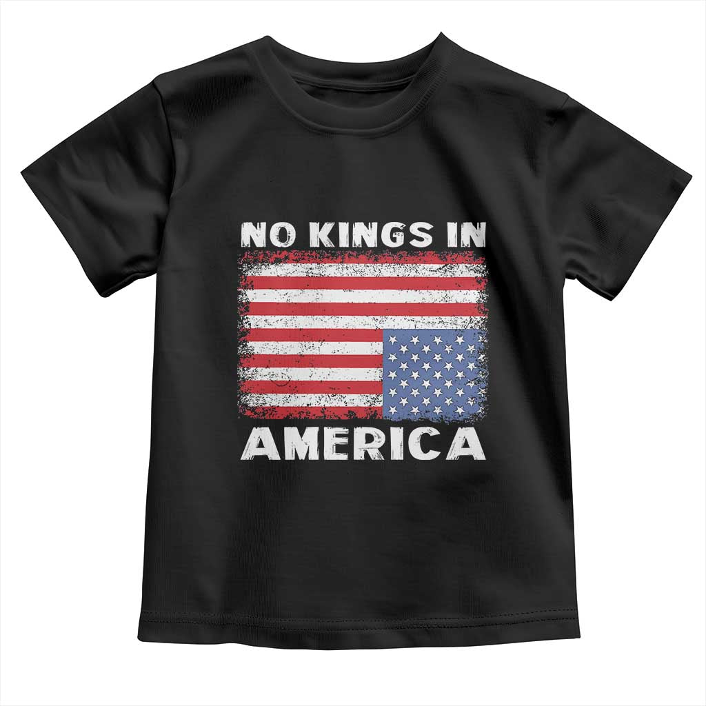 Snarky No Kings In America Toddler T Shirt 86 47 No Faux King Way US Flag Upside Down TS10 Black Print Your Wear