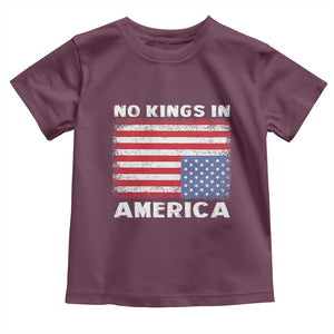 Snarky No Kings In America Toddler T Shirt 86 47 No Faux King Way US Flag Upside Down TS10 Maroon Print Your Wear