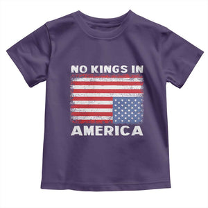 Snarky No Kings In America Toddler T Shirt 86 47 No Faux King Way US Flag Upside Down TS10 Purple Print Your Wear