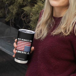 Snarky No Kings In America Tumbler Cup 86 47 No Faux King Way US Flag Upside Down TS10 Print Your Wear
