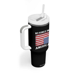 Snarky No Kings In America Tumbler With Handle 86 47 No Faux King Way US Flag Upside Down TS10 Print Your Wear