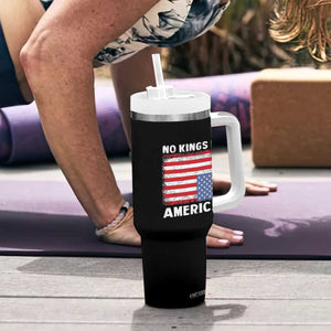 Snarky No Kings In America Tumbler With Handle 86 47 No Faux King Way US Flag Upside Down TS10 Print Your Wear