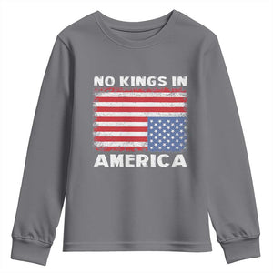Snarky No Kings In America Youth Sweatshirt 86 47 No Faux King Way US Flag Upside Down TS10 Charcoal Print Your Wear