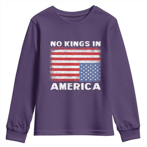 Snarky No Kings In America Youth Sweatshirt 86 47 No Faux King Way US Flag Upside Down TS10 Purple Print Your Wear