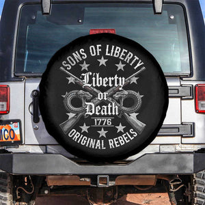 Sons Of Liberty 1776 Original Rebels Liberty Or Death Spare Tire Cover Patriotic US History TS11 No hole Black Print Your Wear