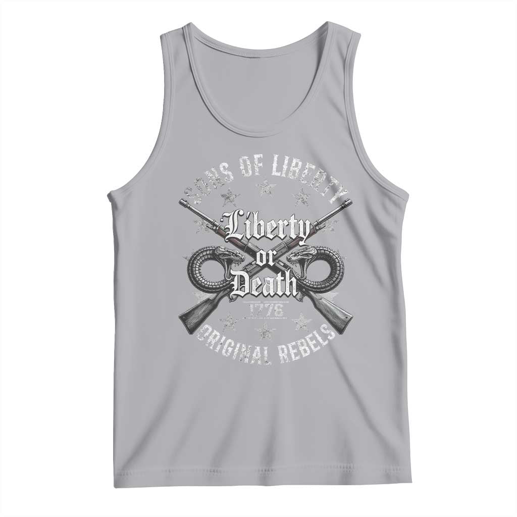 Sons Of Liberty 1776 Original Rebels Liberty Or Death Tank Top Patriotic US History TS11 Athletic Heather Print Your Wear