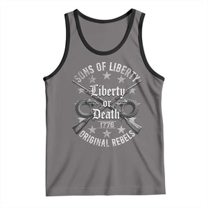 Sons Of Liberty 1776 Original Rebels Liberty Or Death Tank Top Patriotic US History TS11 Deep Heather Black Print Your Wear