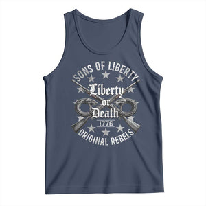 Sons Of Liberty 1776 Original Rebels Liberty Or Death Tank Top Patriotic US History TS11 Navy Print Your Wear