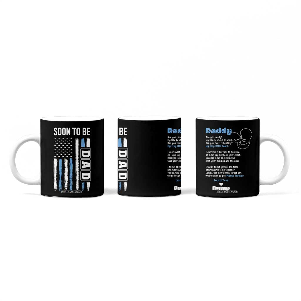 Soon To Be Dad Coffee Mug Funny Pregnancy Announcement Dad American Flag TB10 Print Your Wear