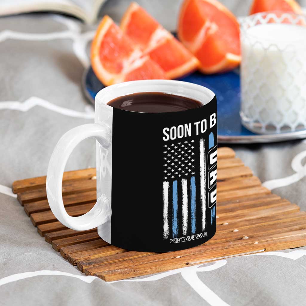 Soon To Be Dad Coffee Mug Funny Pregnancy Announcement Dad American Flag TB10 Print Your Wear