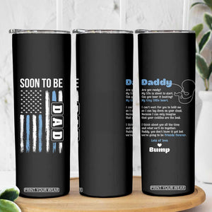 Soon To Be Dad Skinny Tumbler Funny Pregnancy Announcement Dad American Flag TB10 Print Your Wear