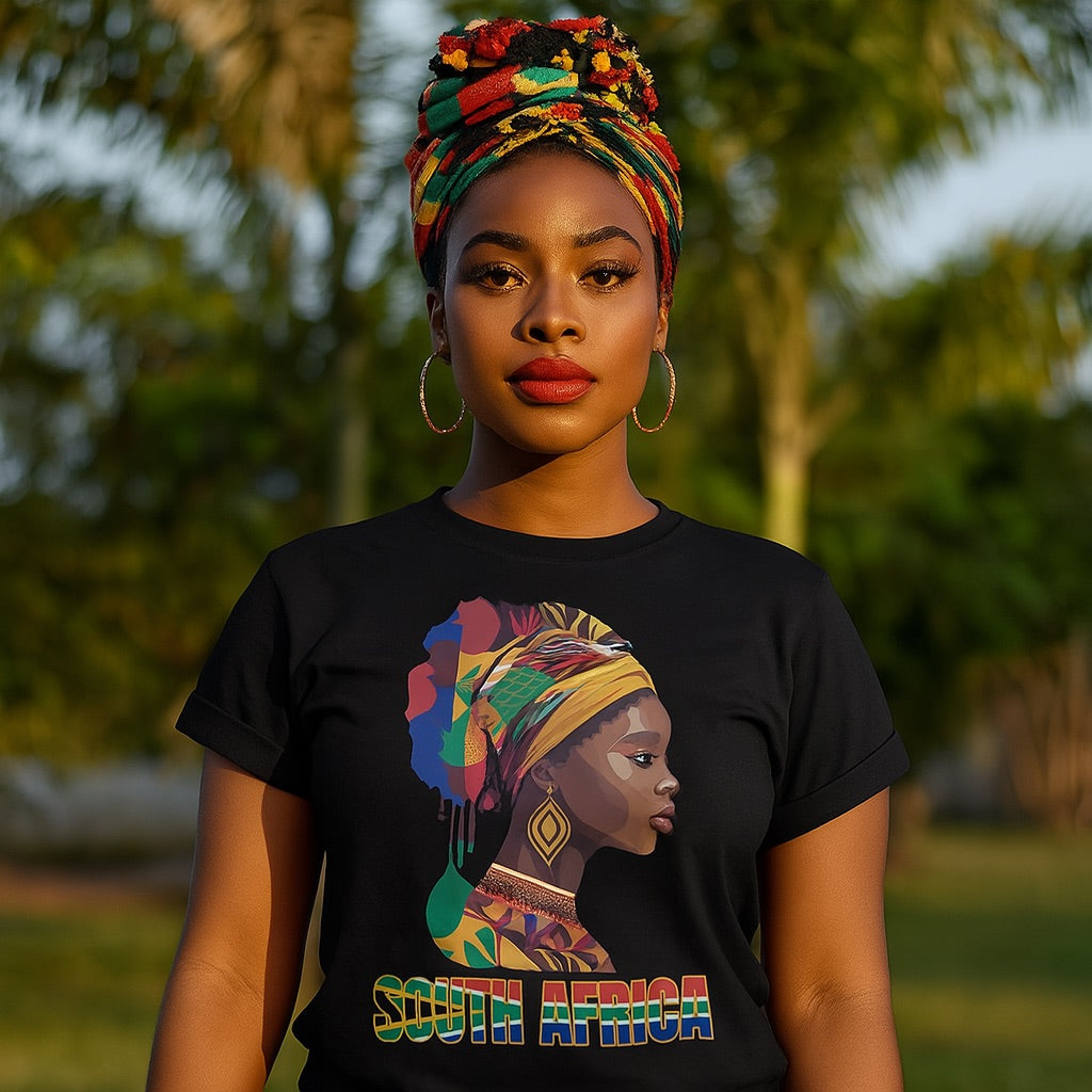 South Africa Pride T Shirt For Women Black African Woman TS02 Print Your Wear