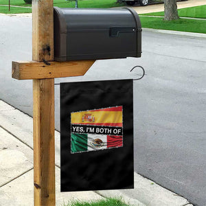 Spain Mexico Heritage Pride Garden Flag Yes I'm Both Identity Roots for Hispanics Latinos TS02 Print Your Wear
