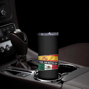 Spain Mexico Heritage Pride Skinny Tumbler Yes I'm Both Identity Roots for Hispanics Latinos TS02 Print Your Wear