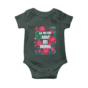 Spanish Latina Mom Baby Onesie La Mejor Mama Del Mundo Mother's Day Flowers TS11 Print Your Wear