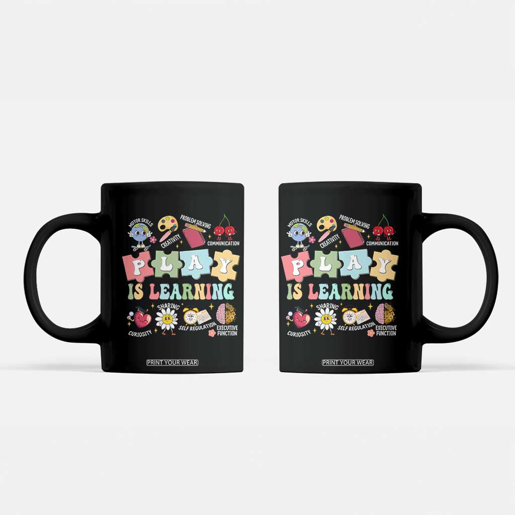 Special Education Coffee Mug Play is Learning Sped Teacher TS02 Black Print Your Wear