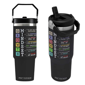 Special Education Flip Straw Tumbler Growth Mindset Positive Inspiration TS02 One Size: 30 oz Black Print Your Wear