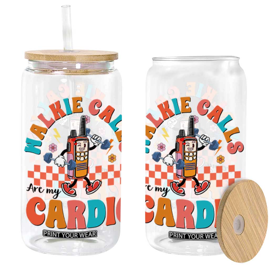 Special Education Glass Can Walkie Calls Are My Cardio Inspirational ABA SPED TS02 White Print Your Wear
