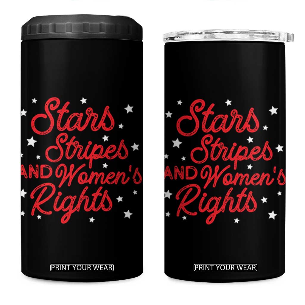Stars Stripes And Equal Rights 4 in 1 Can Cooler Tumbler 4th Of July Patriotic TS10 One Size: 16 oz Black Print Your Wear