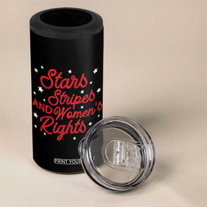 Stars Stripes And Equal Rights 4 in 1 Can Cooler Tumbler 4th Of July Patriotic TS10 Print Your Wear