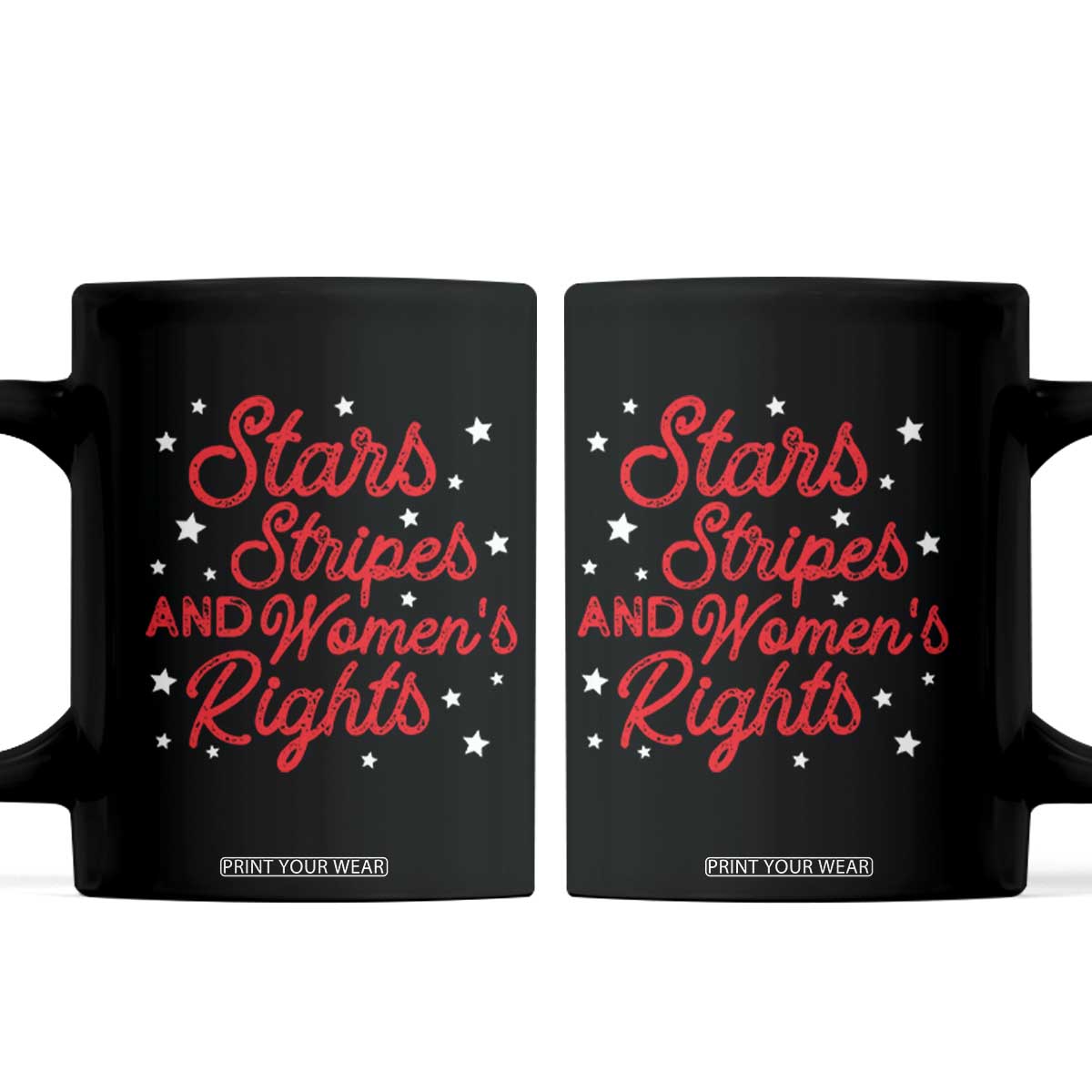 Stars Stripes And Equal Rights Coffee Mug 4th Of July Patriotic TS10 Black Print Your Wear