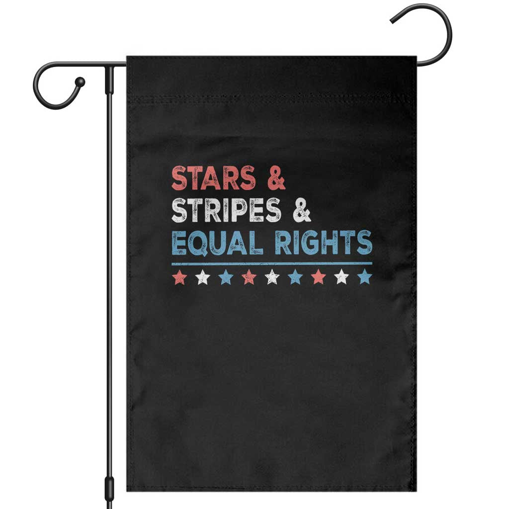 Stars Stripes And Equal Rights Garden Flag 4th Of July Women's Rights TS11 Black Print Your Wear