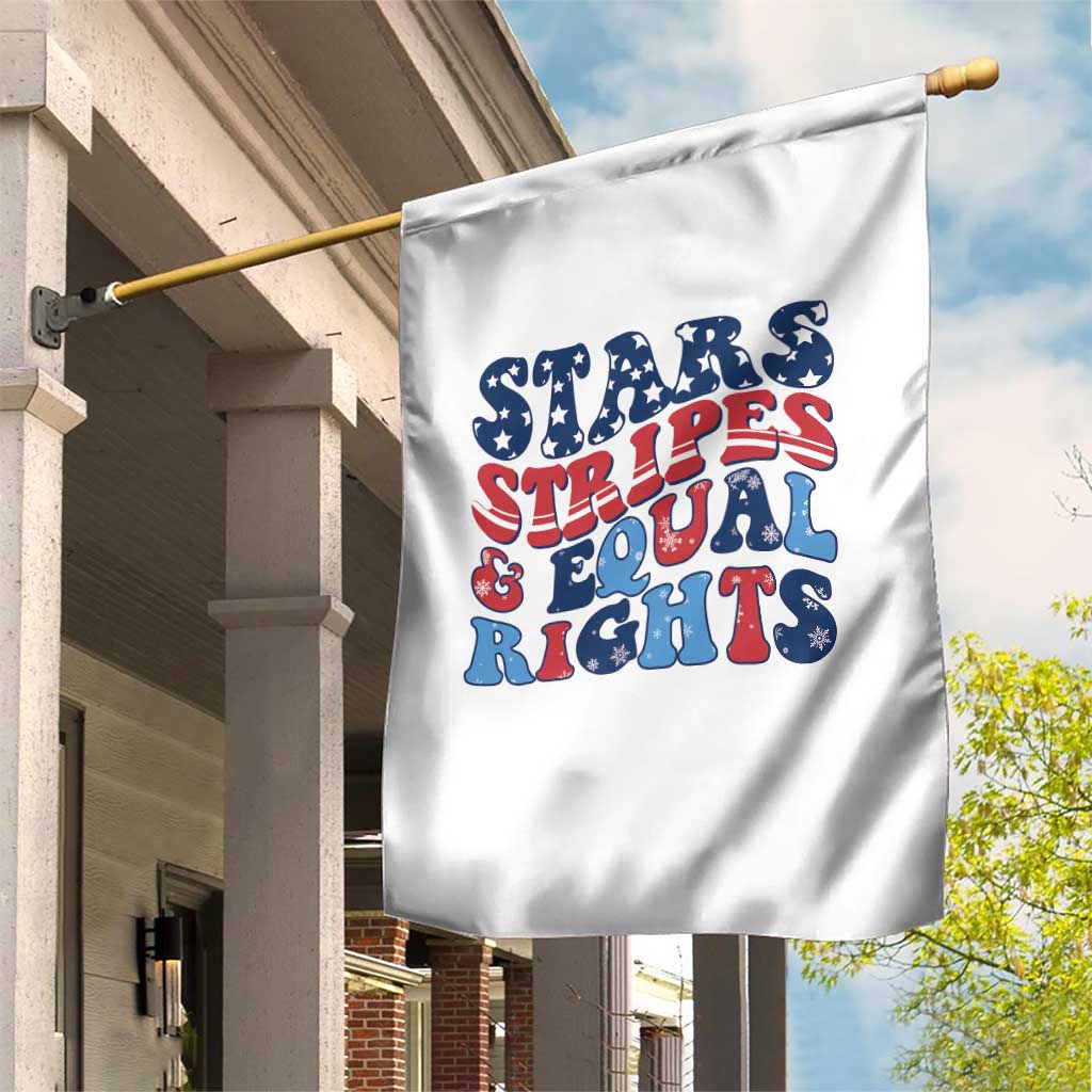 Stars Stripes And Equal Rights Garden Flag Groovy Retro 4th Of July TS10 Print Your Wear